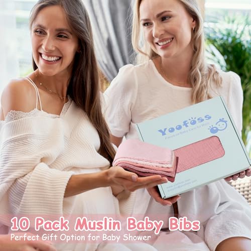Yoofoss Baby Lätzchen 10 Stück Dreieckstuch 6 Lagig Super Saugfähig Halstuch Baumwolle Musselin Spucktuch Sabberlätzchen für Säugling Kleinkinder Jungen Mädchen – Bild 5