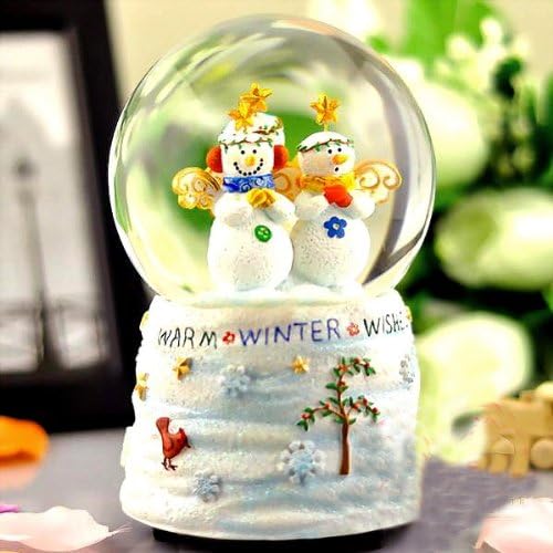 Crystal Ball Snowmen Snow Globe Music Boxes Home & Kitchen