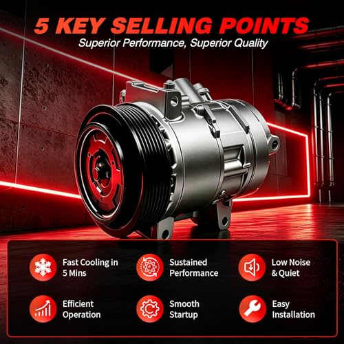 Image of A /C Compressor with Clutch Compatible with Ford F-150 1997-2001,CO35112C