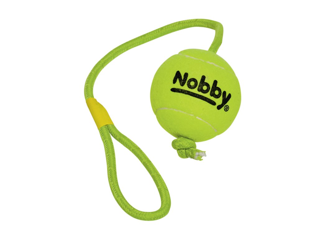 Nobby Tennis Ball with Throw Rope, X-Large, 10 cm
