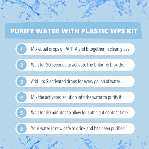 wps kit sodium solution 25 amp citric acid 50 2 part kit cds 125 ml 42 oz water purification solution drops