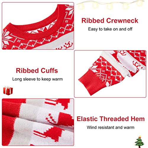 Funnycokid Kids Ugly Christmas Sweater Boys Girls Holiday Xmas Top Long Sleeve Crew Neck2