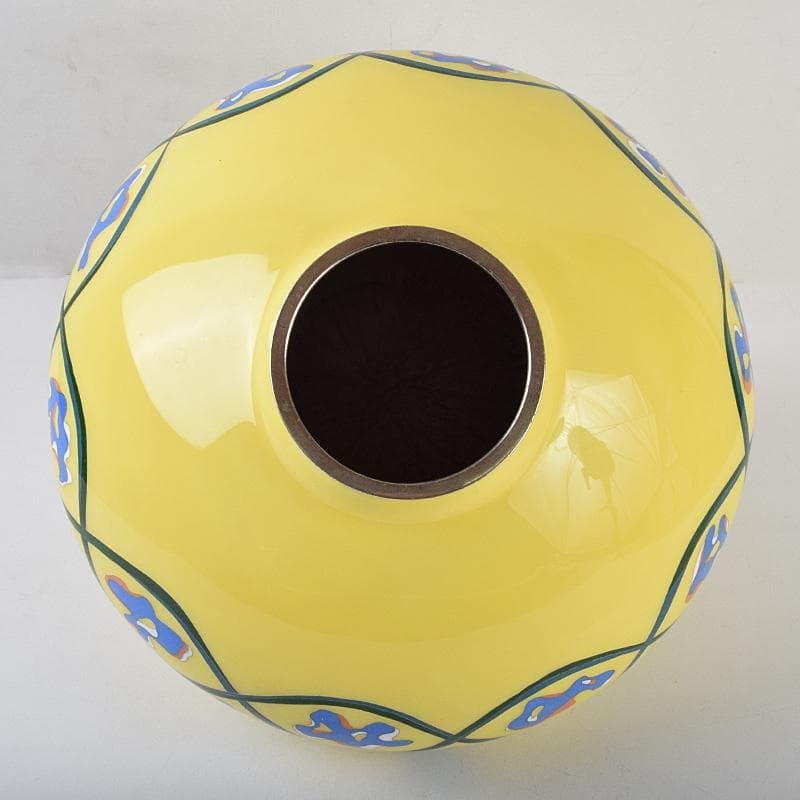 七宝焼　黄釉　花瓶　M　R9074B Amazon.co.jp: 七宝焼 黄釉 花瓶 M R9074B : Home & Kitchen