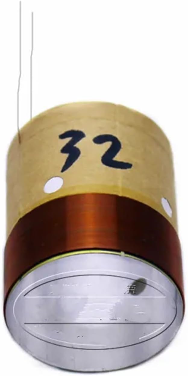32mm Woofer Coil Woofer Speaker Repair Parts 8OHM White Aluminum Copper Wire with Sound Hole Two Layer 2pcs