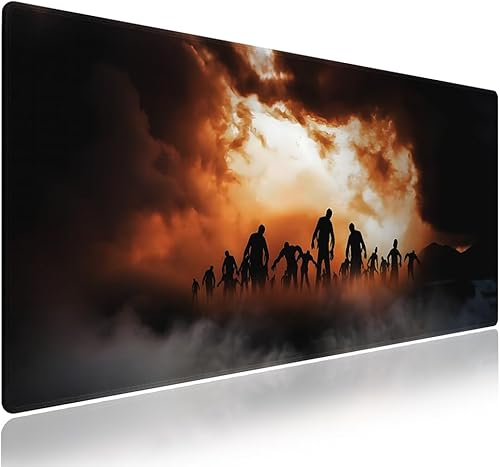 Miniatura 53 de Wknoon. Alfombrilla de ratón extragrande para juegos y oficina (31.5" x 11.8"), diseño de montaje de colección de cámaras retro, alfombrilla de