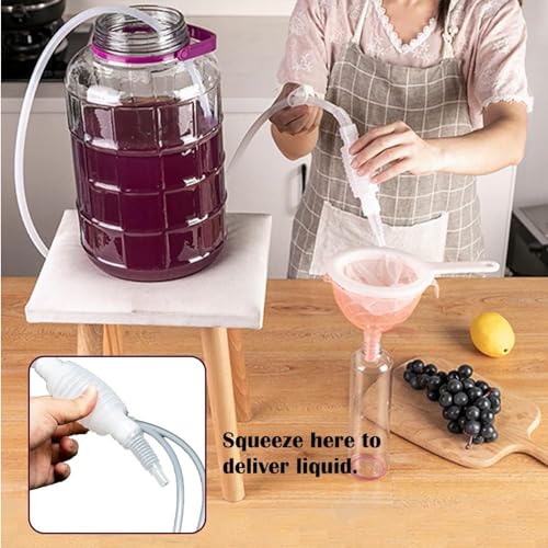 Foto von GNAUMORE Brew Siphonröhre Kunststoff,Brew Siphon,SiphonröHre,Brewing Siphon Hose,Geeignet zum Brauen von Wein,Wein Heberfiltersatz,Weinheber AbfüLlschlauch für Wein Bier Herstellung 2M