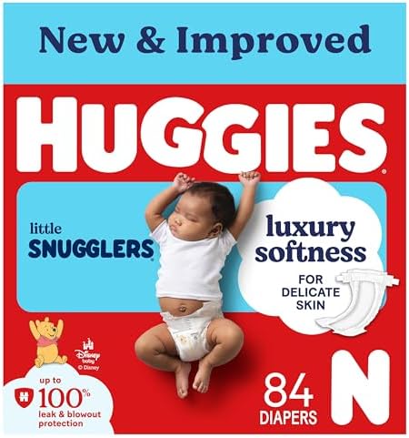 Huggies Size Newborn Diapers, Little Snugglers Baby Diapers, Size...