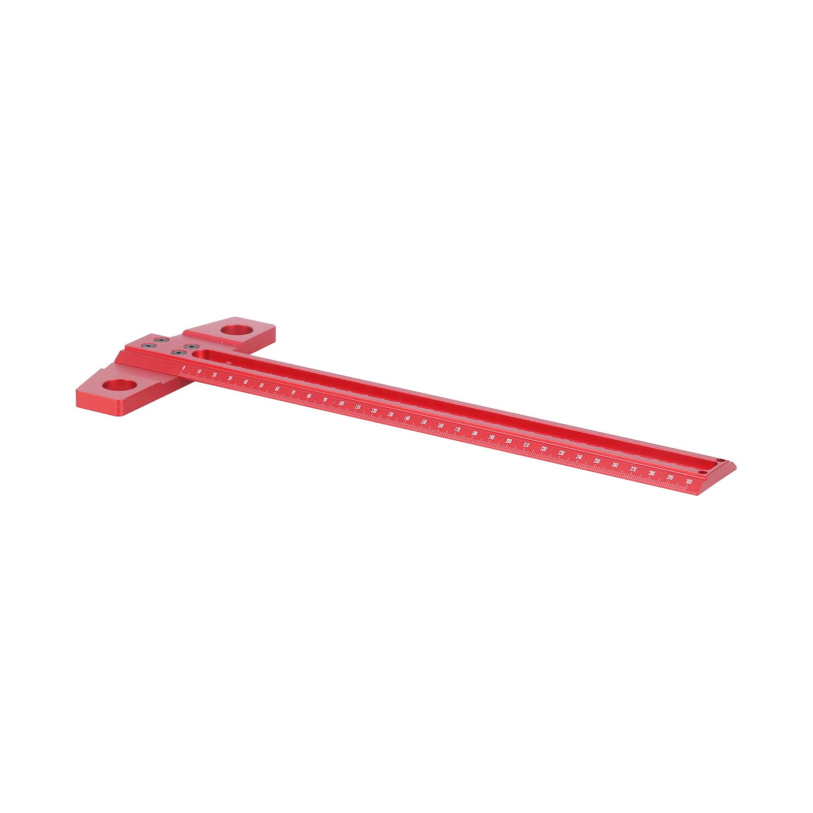 Righello Quadrato a T in Lega di Alluminio 300mm per Lavorazione del Legno Strumento di Misurazione Rosso Precisione 1mm