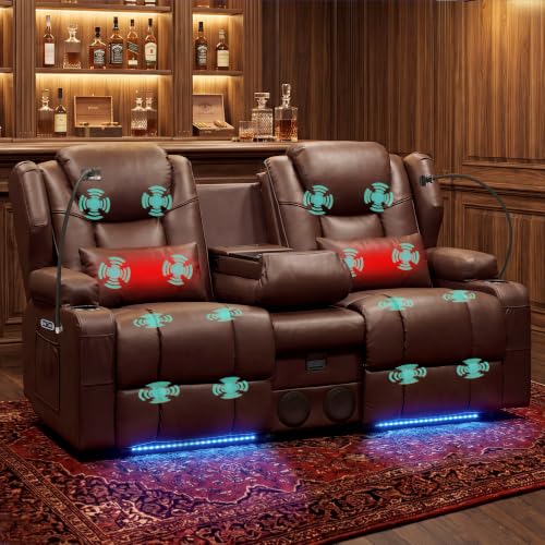 Dark Brown Console Loveseat