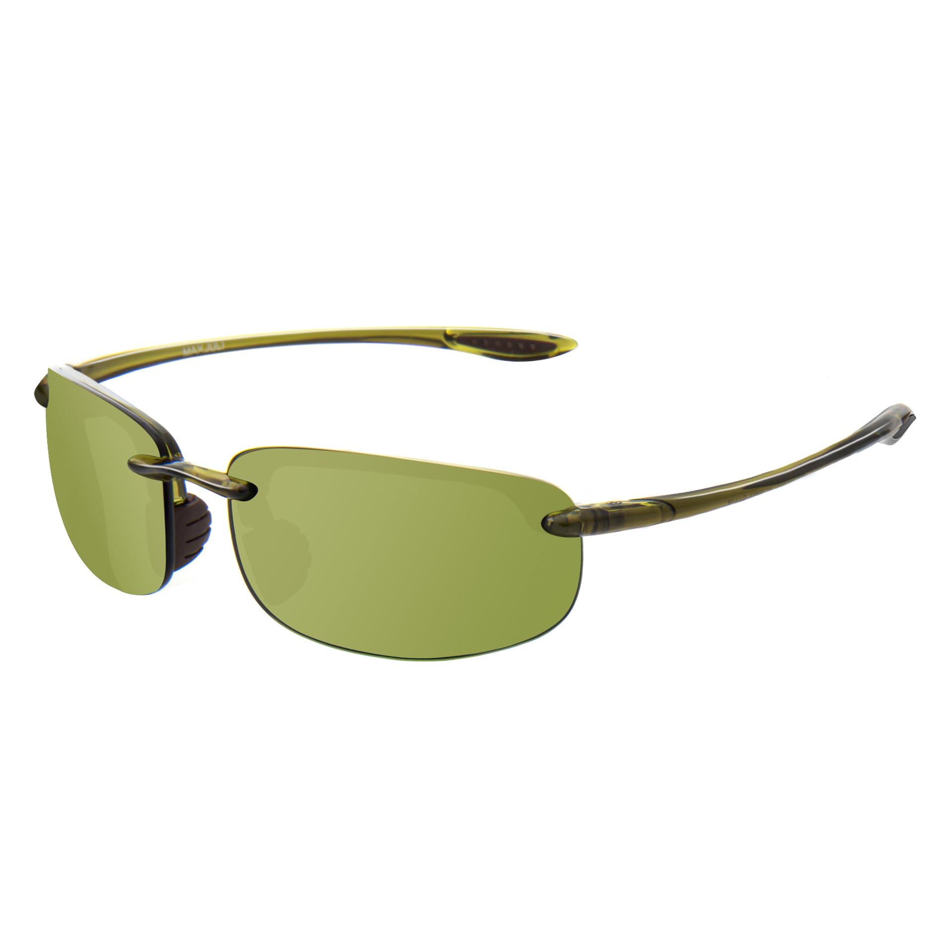 JULI Sports Sunglasses for Men Women Tr90 Rimless Frame for Running Fishing Baseball Driving MJ8001