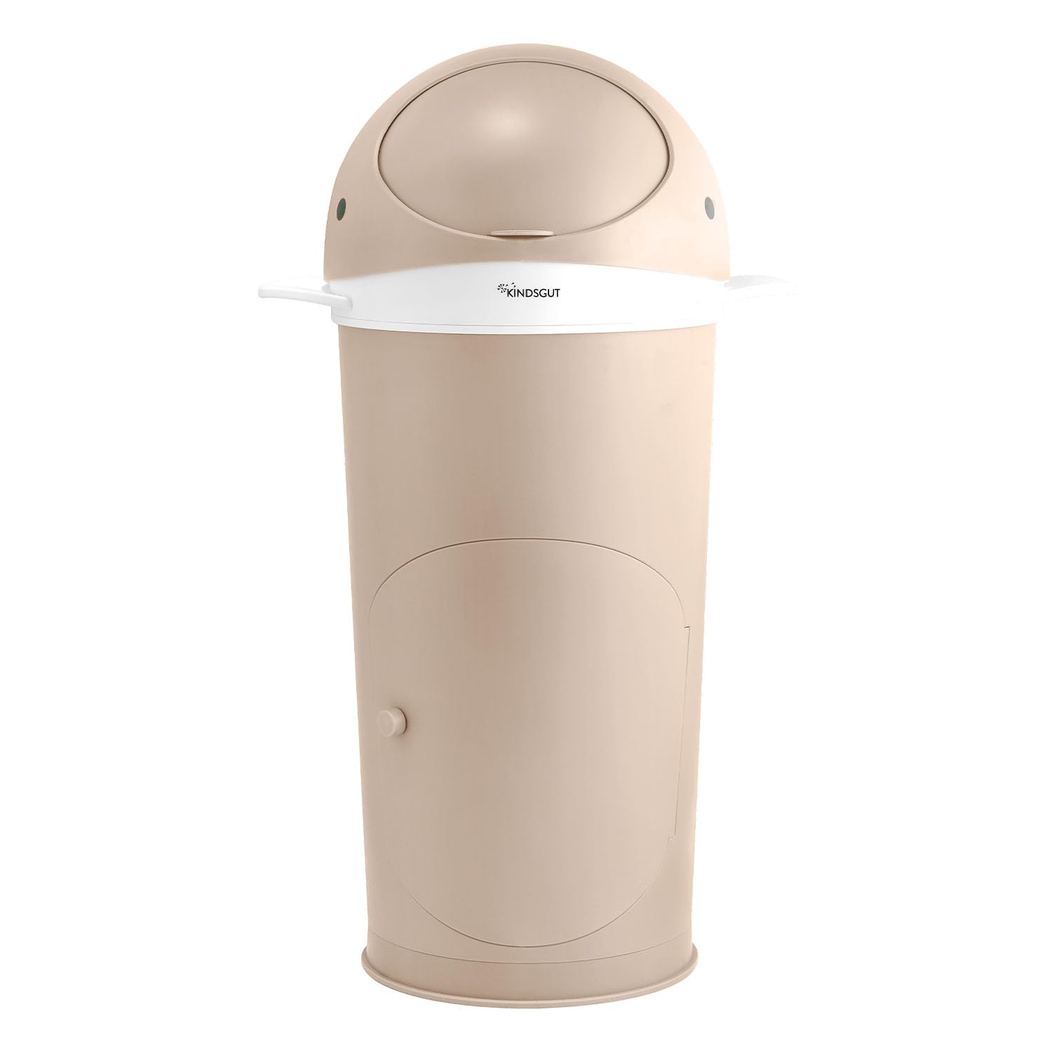 Kindsgut cestino per pannolini balena sabbia incl. foglio tubolare, antiodore grazie al doppio sportello antiodore, facile da pulire, materiali ecocompatibili, bellissimo design a balena