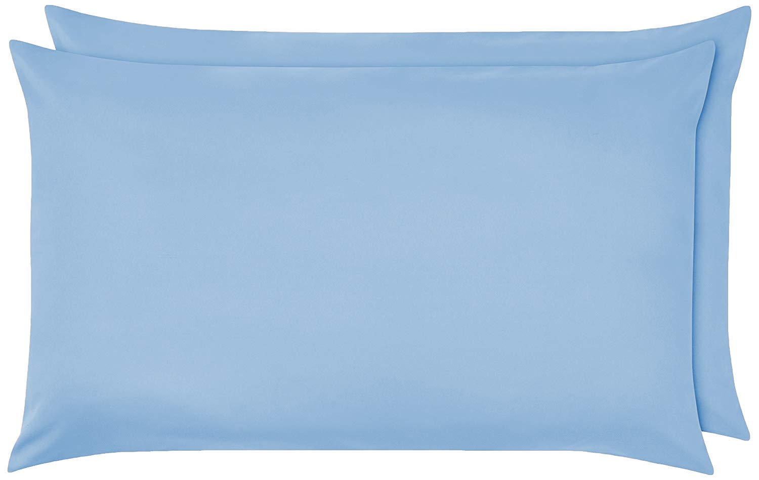 Luxury Percale Frilled Valance Fitted Sheets 14 Colours in Single, Double, King, Super King (Pillowcase Pair, Sky Blue)