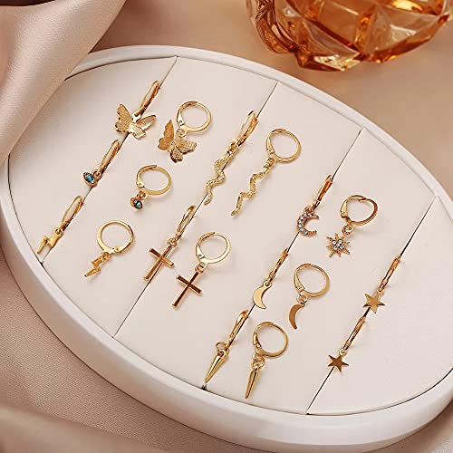Image of Shining Diva Fashion Stylish Combo Metal Earrings for Women and Girls