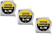 Vista 15 de Stanley 33425 Powerlock II Cinta Métrica de Retorno Automático, 1 pulgada x 25 pies, Cromo/Amarillo