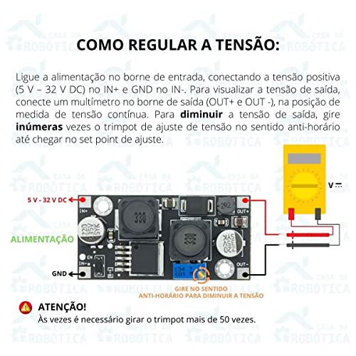2x Conversor/Regulador Buck Boost Step Up (eleva) e Down (abaixa) de tensão Xl6019