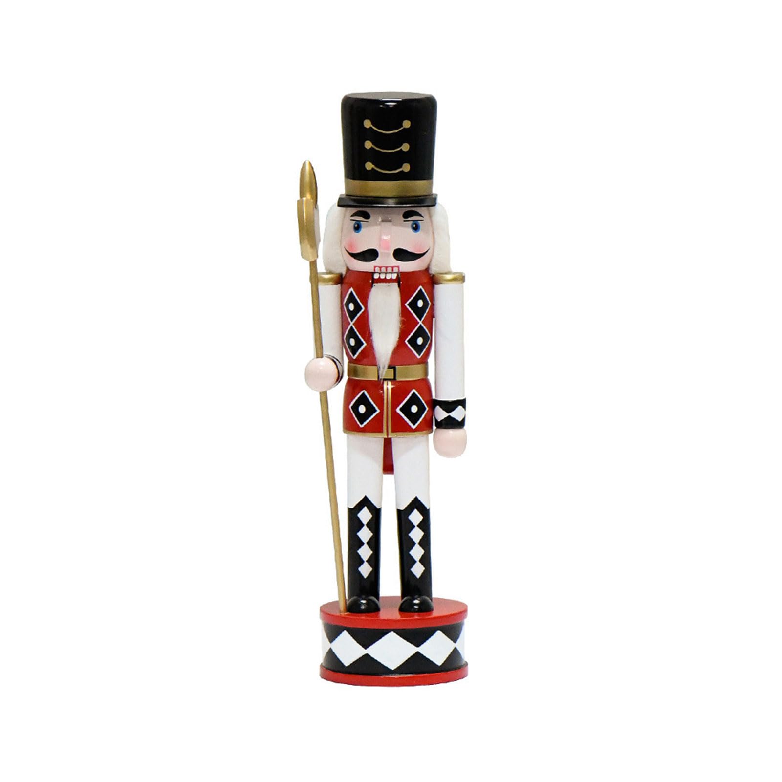 Hsioluted 12inch Wood Nutcrackers King Figurine Doll Christmas Decoration for Holiday Tabletop Puppet Holiday Home Farmhouse Decor Wood Nutcrackers