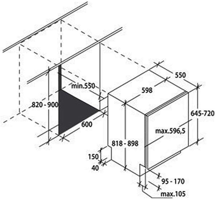 Candy CELDIMN 2D620PBE Lavastoviglie da Incasso, a Scomparsa Totale, Classe A, Capacità 16 Kg, 9 Programmi, Acciaio Inox [Classe di efficienza energetica E]