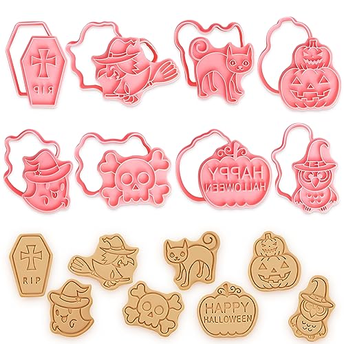 8PCS Halloween moldes galletas, Calabaza cortador de galletas, Cookie cutter, Galletas moldes, Juego de cortador, Formas Galletas, para Decorar Galletas etc
