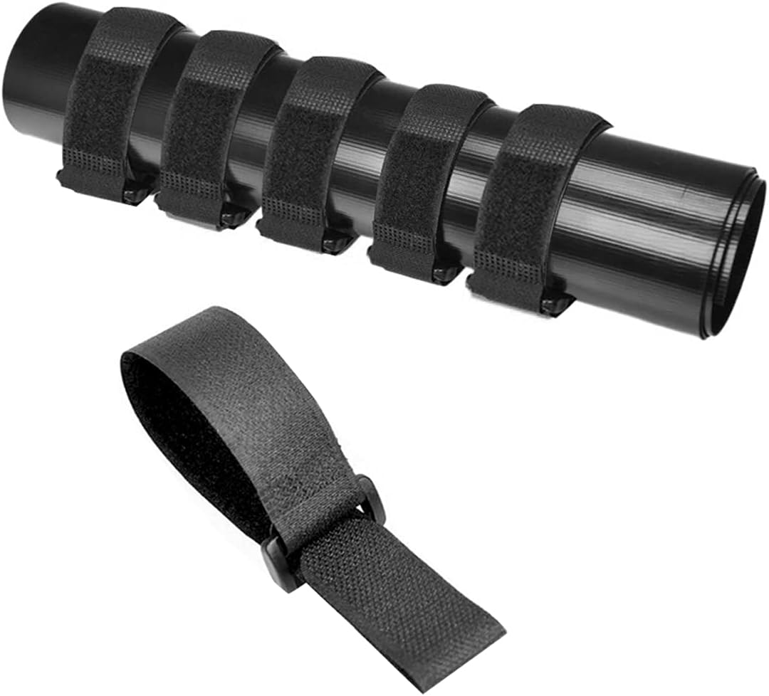 Zeaye 10 Pack-300 mm x 25 mm Hook and Loop Straps Cable Ties Organizer Fastener,Adjustable Reusable Cable Straps(Black) - Image 4