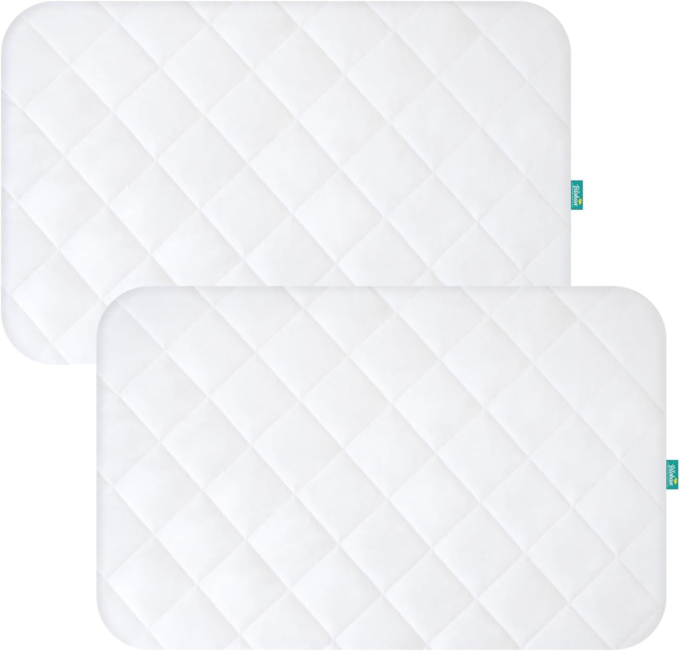 Waterproof Crib Mattress Protector 2 Pack Fitted Crib Sheets Cover Toddler Bed Mattress Pad Protector for Boys Girls, Skin-Friendly & 100% Absorbent Machine Wash