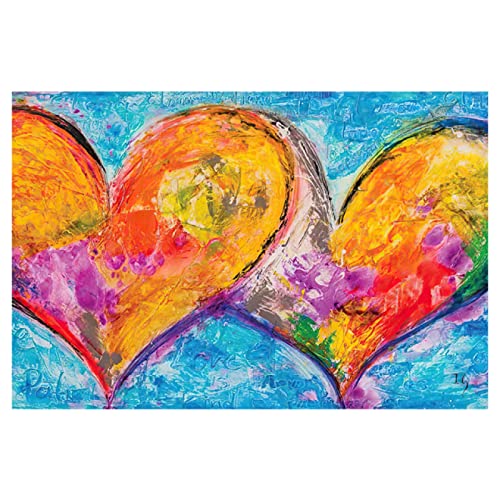 Impression sur Toile Amour Coeur Art Abstrait pour Salon 70x100cm - 5