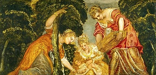 Toile Moïse sauvé des eaux par Jacopo Robusti Tintoretto reproduction HD 60x90