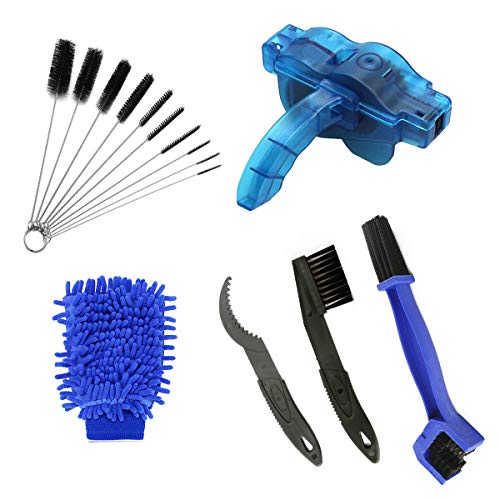 AHCSMRE Bike Chain Cleaning Brush Kit Bicycle Maintenance Washing Tool Suitable for Mountain, Road