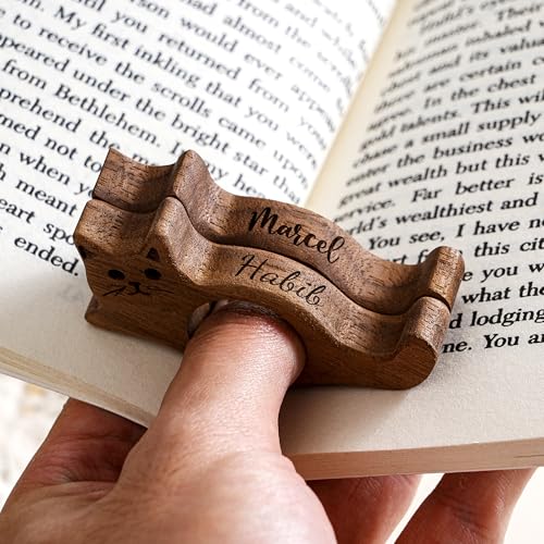 Marcador de libros personalizado con forma de pulgar, marcador