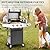 Unovivy 3-Burner Propane Gas BBQ Grill with Side Burner & Porcelain-Enameled Cast Iron Grates Built-in Thermometer, 39,000 BTU Outdoor Cooking, Patio, Garden Barbecue Grill, Black and Silver