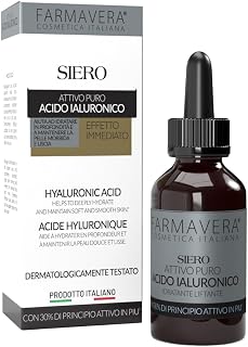 Farmavera Siero Acido Ialuronico Attivi Puri Luxury, Lifting Istantaneo Viso Siero Antirughe Contorno Occhi Acido Ialuronico, Efficacia Concentrata