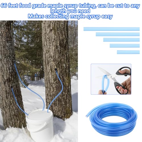 Image of Maple Syrup Tapping Kit, Upgrade Maple Taps Set Include (30) Maple Syrup Taps, 66 -Ft Food Grade Tubing, 1 Drill Bit, Maple Tree Tapping Kit for Experts or Beginners (30 SET)