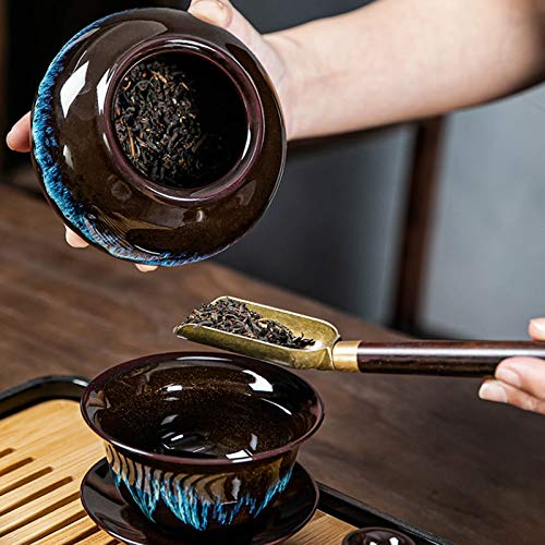 FCYIXIA Juego de té de Viaje Cerámica Esmalte de cerámica Tetera Taza de té Gaiwan Porcelana Teteras Ketteras Juegos de… - Imagen 6