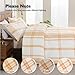 ALPHA HOME 100% Cotton Jacquard Comforter Set Full Size, 3 Pieces with Comforter & Pillow Shams, Cozy Waffle Weave Bedding Sets for All Season,Dark Orange