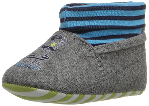 Rosie Pope Kids Footwear Baby-Boy's Prewalker Handsome Sailor-K, Grey, 0-3 Months M US