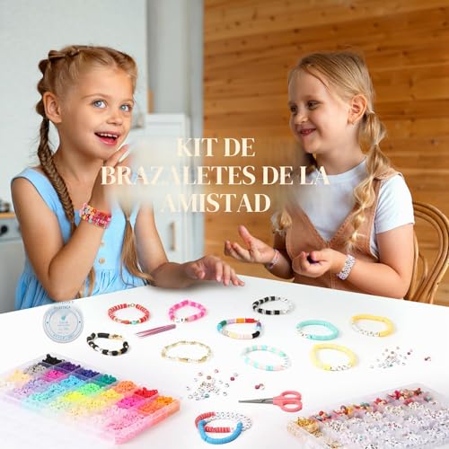 Miniatura 7 de Wecute Kit Pulseras, 6700 Piezas 28 Colores Perlen Armband Herstellung Kit, Cuentas Para Pulseras,Olymer Clay Perlen Armband Making Kit, El Mejor Partido Para Conciertos Y Festivales De Música 6mm