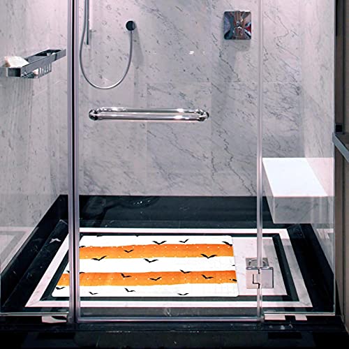 Tapis de bain antidérapant à rayures grunge avec ventouses 40x71 cm - 7