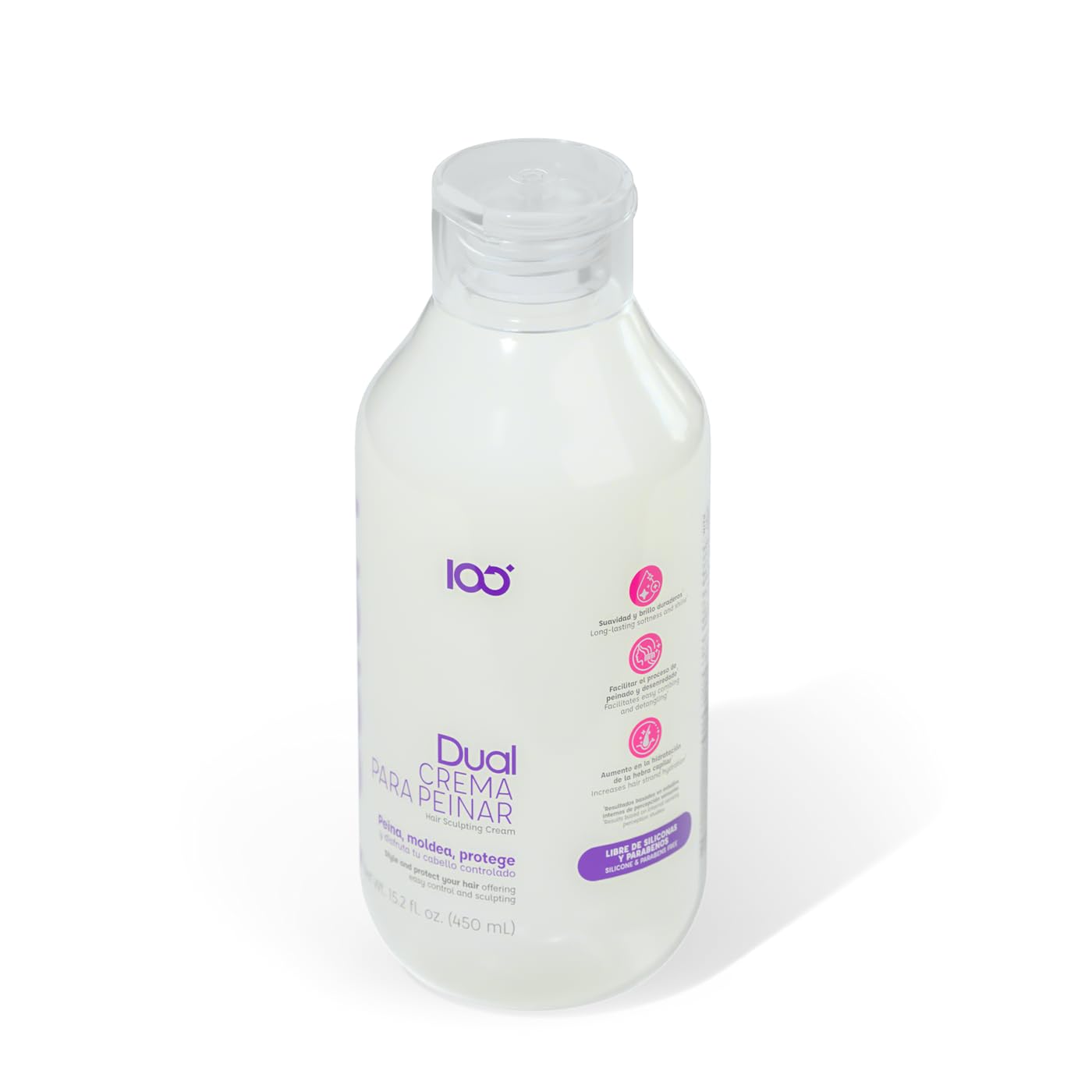 La Pocion Crema Peinar DUAL Leave-In Conditioner - 15.2 Fl Oz (450ml) | Dual-Action Detangling & Shaping Cream | Nourishes, Protects, and Tames Frizz Without Weighing Hair Down - Image 2