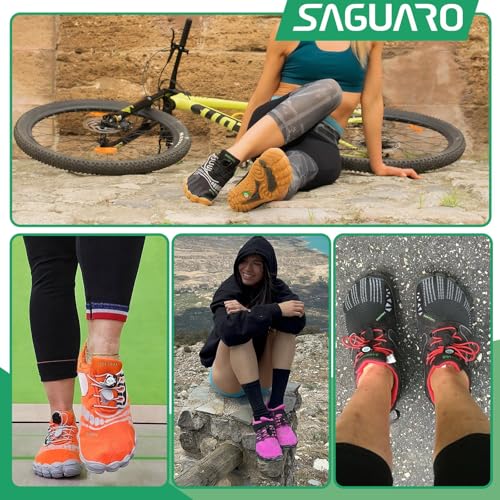 Image of SAGUARO Womens Mens Barefoot Shoes Minimalist Trail Runner Wide Toe Box Zero Drop Outdoor Cross Training Shoe