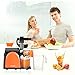 Masticating Juicer, Slow Juicer, Cold Press Juicer with Juice Cup,  Pulp Cup and Cleaning Brush, Juicer Machine for High Nutrient Fruit and Vegetable Juice