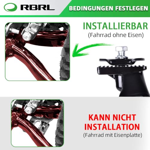 RBRL Bike Kickstand, Double Leg Center Mount, Heavy-Duty Adjustable Bicycle Kickstand, Mount for 24-29 Inch Adjustable Bicycles Aluminium Alloy Bike Kick Stand Support Storage - Thumbnail 3