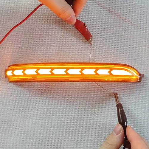 BAKUGO 2 Peças Led Dinâmico Do Sinal De Mudança De Direção Da Luz Do Pisca Que Flui Luz Intermitente