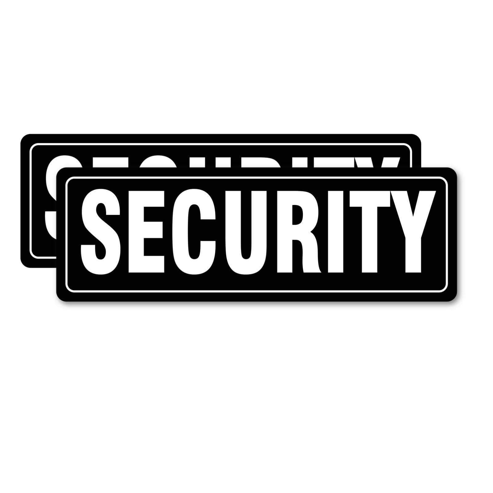 Security Signs Magnet, 2 Pack Black Security Officer Magnetic Signs For Vehicles, Trucks, SUVs and Cars, 14.2"×4.3"