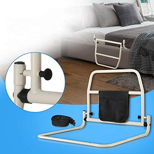 FF sängskena hopfällbara sängskenor för äldre, fallskyddad säng sidoskyddsräcke för att komma i/ut ur sängen, sjukhussäng vuxen hjälp bar med förvaringsficka