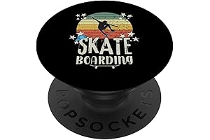 Half Pipe Ramp Skate Boarding Design PopSockets
