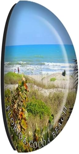 Miniatura 2 de Imanes de cristal para nevera, Cocoa Beach, Florida, recuerdo de viaje, divertido adhesivo para regalo, decoración del hogar, oficina, pizarra blanca