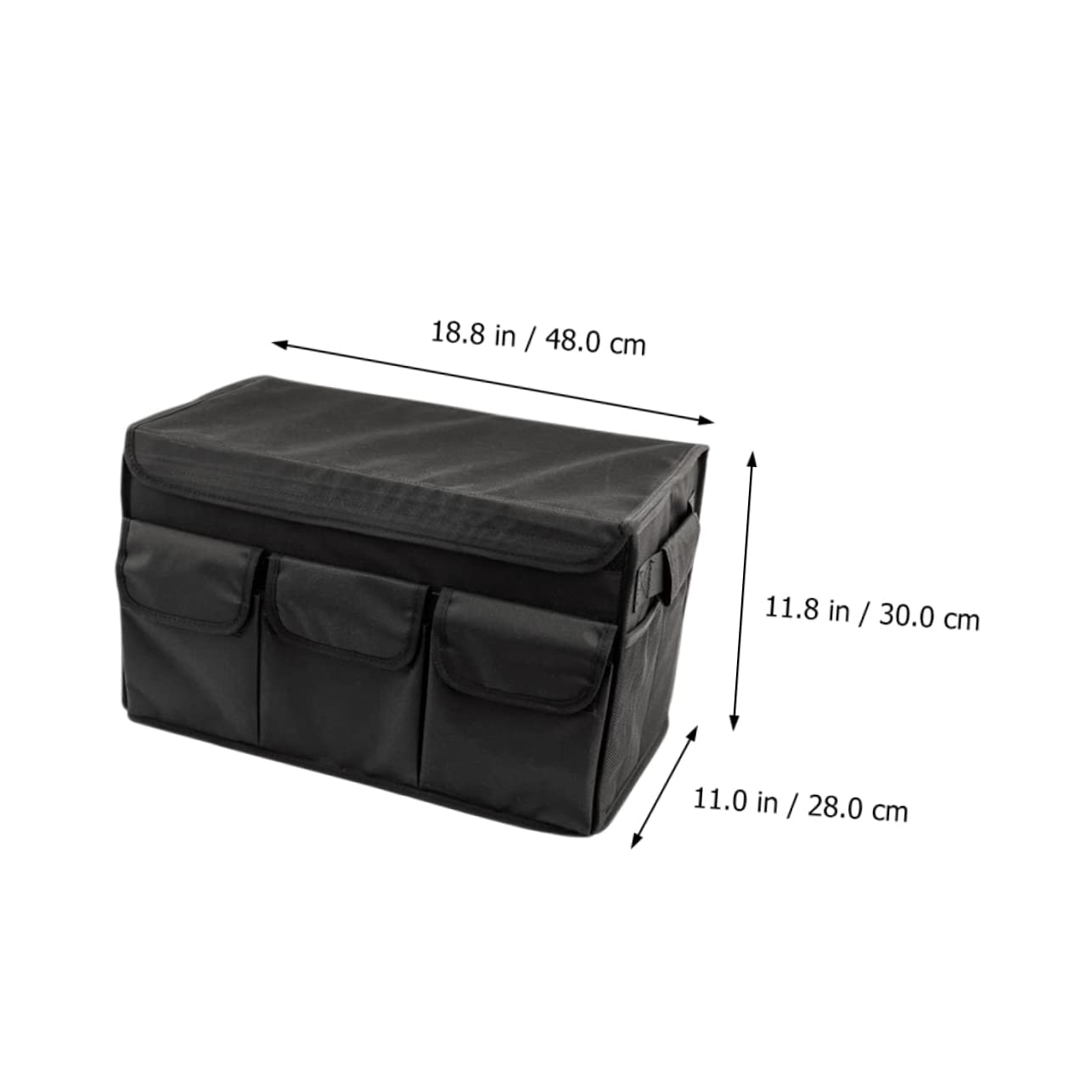 Zerodeko Organizer Box per Bagagliaio Auto, Scatola Organizer Oxford Nero, Grande Capacità, Pieghevole e Pratica per Riordino Rapido in Auto e Casa