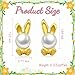 Trinckle Easter Bunny Earrings for Women, Gold Pearl Stud Ear Jacket Earings Matching Girls Easter Outfits Accessories, Easter's Basket Stuffers Gifts Spring Party Dress Jewelry for Daughter