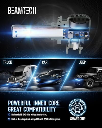 BEAMTECH H11 Bulbs, H8(H9) Fog Light, G-XPower Chips 6500K White Plug and Play, Pack of 2