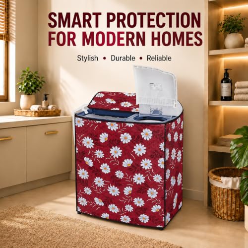 Image of Star Weaves Semi Automatic Washing Machine Cover for LG 6kg, 6.2kg, 6.5kg, 7kg, 7.5kg & 8kg Top Load | Waterproof, Dustproof, Rustproof | Heavy Duty Polyester Cover