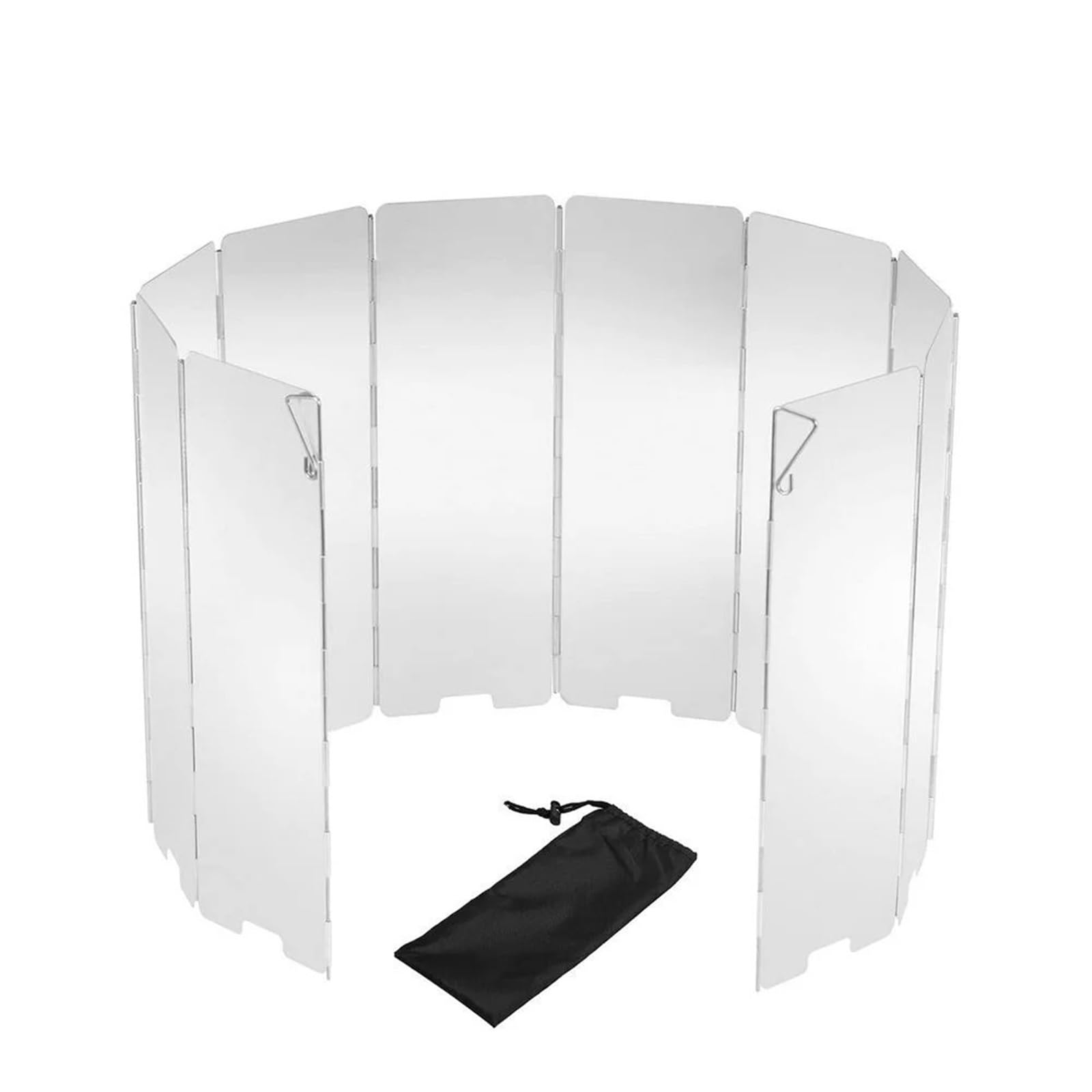 Paravientos para Hornillo de Camping Estufa de Gas 8 Placas, protección contra el Viento, for Exteriores, Camping, Picnic, Cocina, Quemador, Pantalla a Prueba, aleación Aluminio